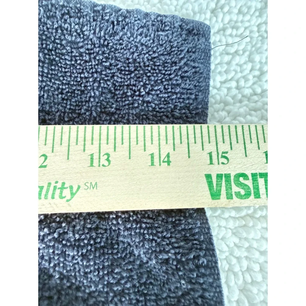 Stevens Dark Blue Hand Towel with Adorable Cat Print‎ Trim Lace Accent